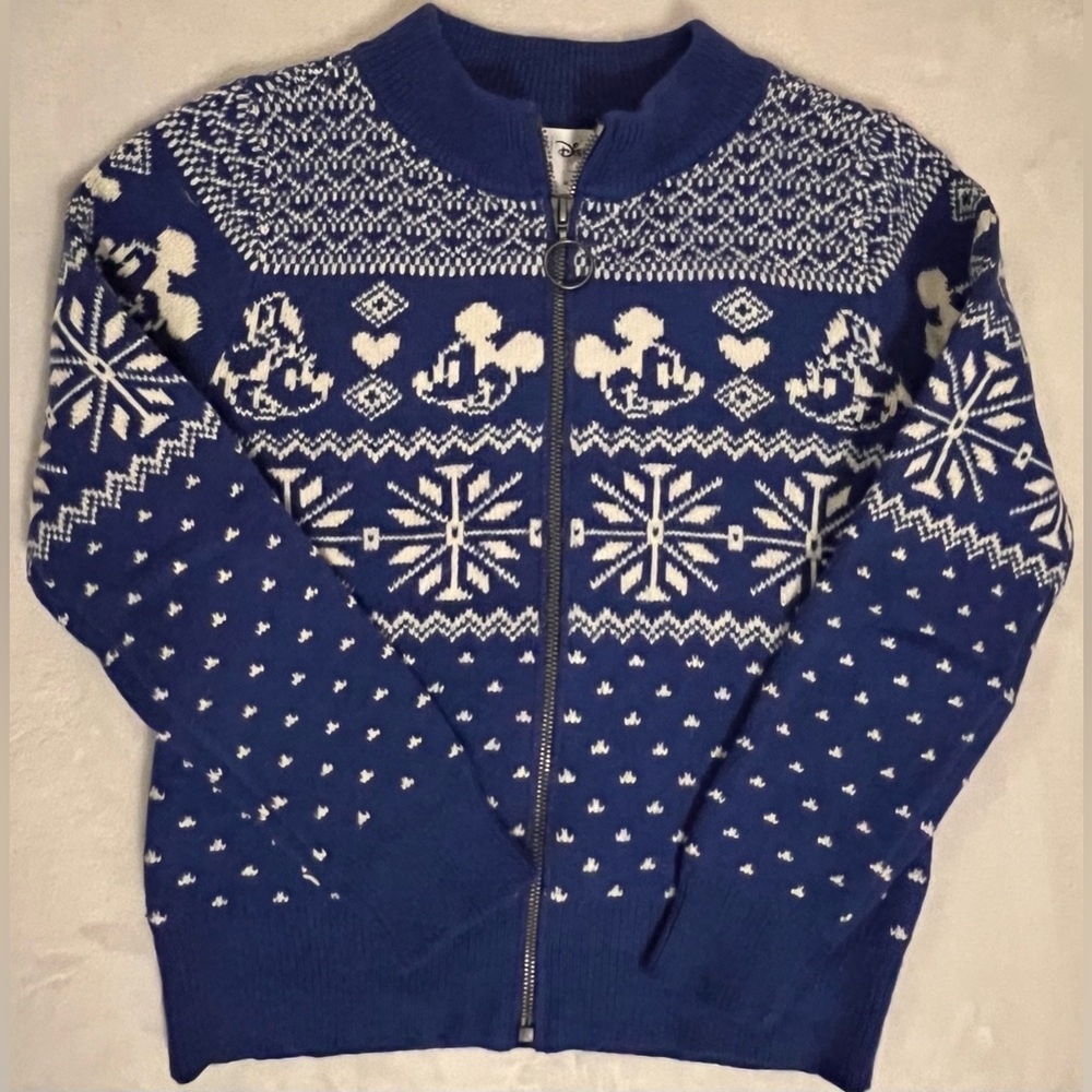 EUC - GAP Kids Disney Big Girls Mickey/Minnie Sweater&Leggings (Blue/White) - M - Picture 2 of 6